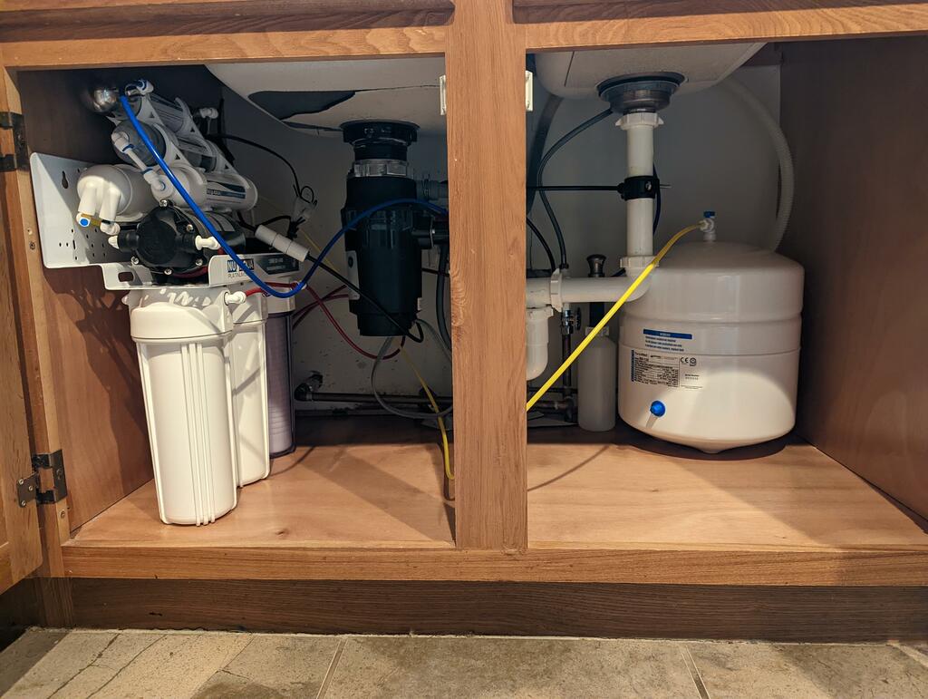 NU Aqua 7 stage reverse osmosis system with booster pump